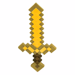 Disguise Minecraft Gold Sword Fancy Dress Accessory, Officially Licensed by , 20" / 50cm Toy Sword, Pixel Design, Inspired by Iconic Boys Game and Movie, One Size - Additional view 2