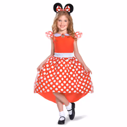 )) Girls' classic red Minnie Mouse costume - 5 - 6 years (109 - 126 cm