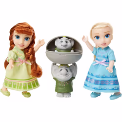 Disney Frozen Petite Anna & Elsa Dolls with Surprise Trolls Gift Set, Each Doll Is Approximately 6 inches Tall - Includes 2 T ...