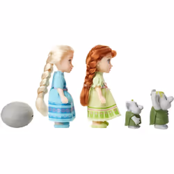 Disney Frozen Petite Anna & Elsa Dolls with Surprise Trolls Gift Set, Each Doll Is Approximately 6 inches Tall - Includes 2 Troll Friends! Perfect for