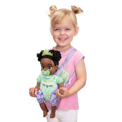Disney Princess Tiana Baby Doll Deluxe with Tiara  carrier  Plush Frie