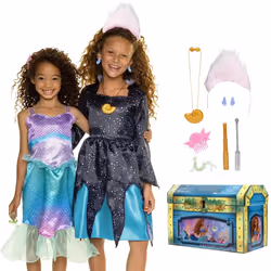 Disney The Little Mermaid Ariel & Ursula Dress Up Trunk Treasure Chest Includes Ariel and Ursula's Outfit Dresses with Acces ...
