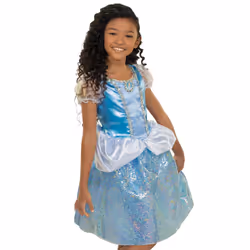 Disney Princess Cinderella Dress Costume for Girls Perfect for Party Halloween Or Pretend Play Dress Up Child Size 4-6X