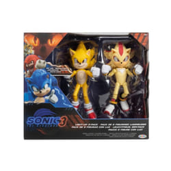 JAKKS Pacific Sonic The Hedgehog Light Up Super Sonic & Super Shadow Action Figure Set