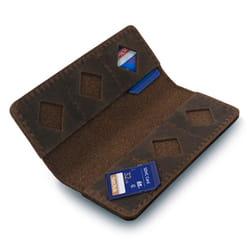 MG1716 Leather SD Card Holder - Cinnamon, One size