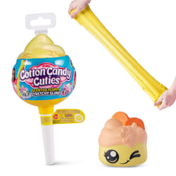 Oosh Slime Cotton Candy Cuties Series 2 by ZURU (Yellow) Scented, Squishy, Fluffy, Soft, Stretchy, Stress Relief, Party Favors, Non-Stick with Collec
