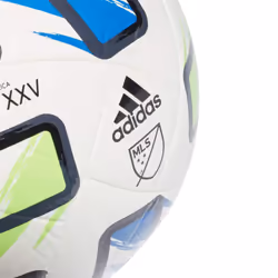 adidas Unisex-Adult MLS Nativo XXV Club Ball  White/Solar Green/Glory Blue/Black  3