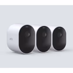 Arlo Pro 4, 3 cam VMC4350P-100EUS, IP security camera, Indoor, Wireless, Internal, Desk/Wall, Black, White