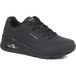 Skechers Uno Stand On Air Womens Ladies Cushioned Running Black Trainer - Black Black, UK 5.5