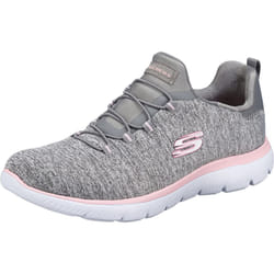 Skechers Women's Summits-Quick Getaway Sneaker  Grey/Light Pink  9.5 Wide