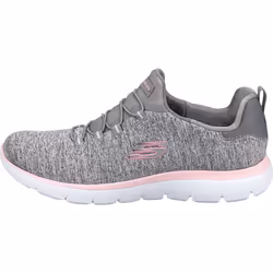 Skechers Women's Summits-Quick Getaway Sneaker  Grey/Light Pink  9.5 Wide