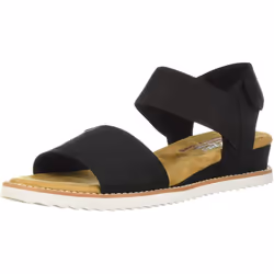 Skechers BOBS Women's Desert Kiss-Stretch Quarter Strap Sandal Flat B