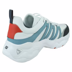 Ladies Skechers Casual Lace Up Trainers D'Lites 3.0 Trendy Feels 12957 - White, UK 3