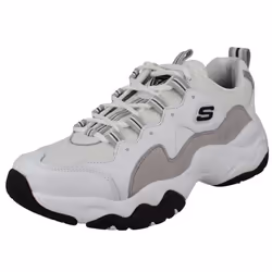Mens Skechers Lace Up Trainers Zenway 52683 - White, UK 8