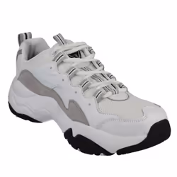 Mens Skechers Lace Up Trainers Zenway 52683 - White, UK 9.5