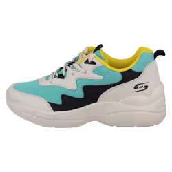 Ladies Skechers Lace Up Memory Foam Casual Trainers Popsicle 33122 - White, UK 4