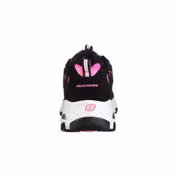 Skechers Women's D'Lites-me Time Sneaker  Black-hot Pink  9.5