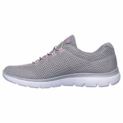 Skechers Womens 2022 Summits Bungee Slip-On Stretch Trainers - UK 4, Grey/Hot Pink