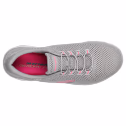 Skechers Womens 2022 Summits Bungee Slip-On Stretch Trainers - UK 7, Grey/Hot Pink
