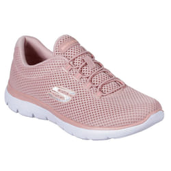 Skechers Womens 2021 Summits Bungee Slip-On Stretch Trainers - UK 4, Rose