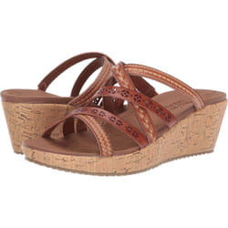 Skechers womens Beverlee - Tiger Posse Wedge Sandal  Luggage  9.5 US