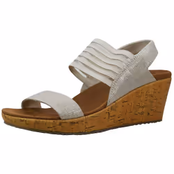 Skechers Cali Women's Beverlee Smitten Kitten Wedge Sandal Natural 1