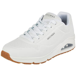 Skechers Womens Low-Top Trainers  White White Durabuck Trim Wht  455
