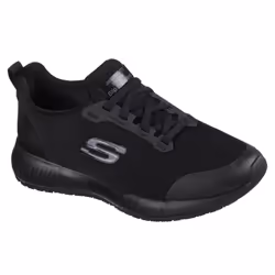 Skechers: Womens Squad SR Lace Up Safety Black size UK3 - 3, Black