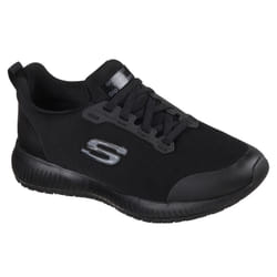 Skechers: Womens Squad SR Lace Up Safety Black size UK3 - 9, Black