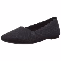 Skechers Women's Cleo-Honeycomb Ballet Flat Black 5.5
