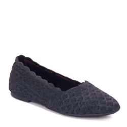 Skechers Women's Cleo-Honeycomb Ballet Flat  Black  8