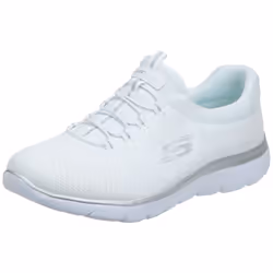 Skechers Women's Summits Sneaker  White/Silver  11 Wide
