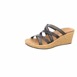 Skechers womens Beverlee - Tiger Posse Wedge Sandal  Black  9.5 US