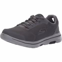 Skechers mens Gowalk 5 Qualify - Athletic Mesh Lace Up Performance Walking Shoe Sneaker  Charcoal/Black  7.5 US