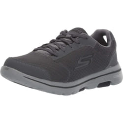 Skechers mens Gowalk 5 Qualify - Athletic Mesh Lace Up Performance Walking Shoe Sneaker  Charcoal/Black  7.5 US
