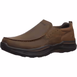 Skechers Men's EXPENDED-SEVENOLEATHER Leather Slip ON Moccasin  CDB  12 Extra Wide US