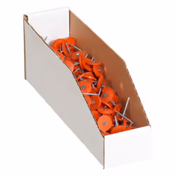 Top Pack Supply Open Top Bin Boxes  3"""" x 12"""" x 4 1/2""""  White (Pack of 50)