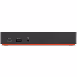 Lenovo 40AS0090DK, Wired, USB 3.2 Gen 1 (3.1 Gen 1) Type-C, 3.5 mm, 10,100,1000 Mbit/s, Black, 10 Gbit/s