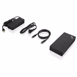 Lenovo 40AS0090DK laptop dock/port replicator Wired USB 3.2 Gen 1 (3.1 Gen 1) Type-C Black