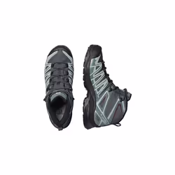 Salomon X Ultra Pioneer Mid ClimaSalomon Waterproof Women's Hiking Shoes, All Weather, Secure Foothold, and Stable and Cushioned, Ebony, 5
