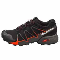 Salomon Speedcross Vario 2 Womens Running Trainers in Black Red - 5.5