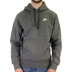 NIKE Pull Over Hoodie  Charcoal Heather/Anthracite/White  Large-T