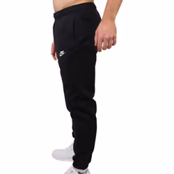 Nike Men's Club Open-Hemmed Pants Black | Black | White SM