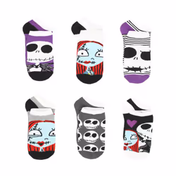Disney Lilo & Stitch Adults No Show 6 pack Socks Set (Large (9-11) Bl
