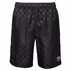 Umbro Boys Checkerboard (Youth) Short Black Beauty/White 14-16 US