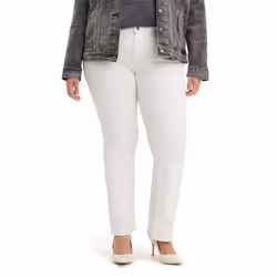 Levi's Women's Plus-Size Classic Straight Jeans Simply White 37 US 20 R