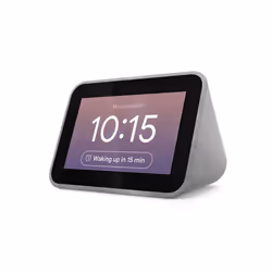 Lenovo Smart Clock with Google Assitant, Google Assistant, Rectangle, Grey, 10.2 cm (4"), 480 x 800 pixels, 3 W