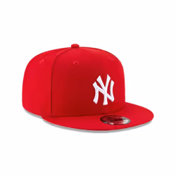 New Era Mens New York Yankees Scarlet Red 9Fifty Adjustable Snapback 9