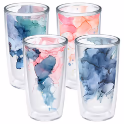 Tervis Made in USA Double Walled Inkreel Crystal Nature Collection Insulated Tumbler Cup Keeps Drinks Cold Hot 16oz 4pk A ...
