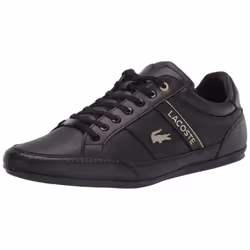 LacosteMensChaymon SneakerBlack/Black/Gold Leather8.5